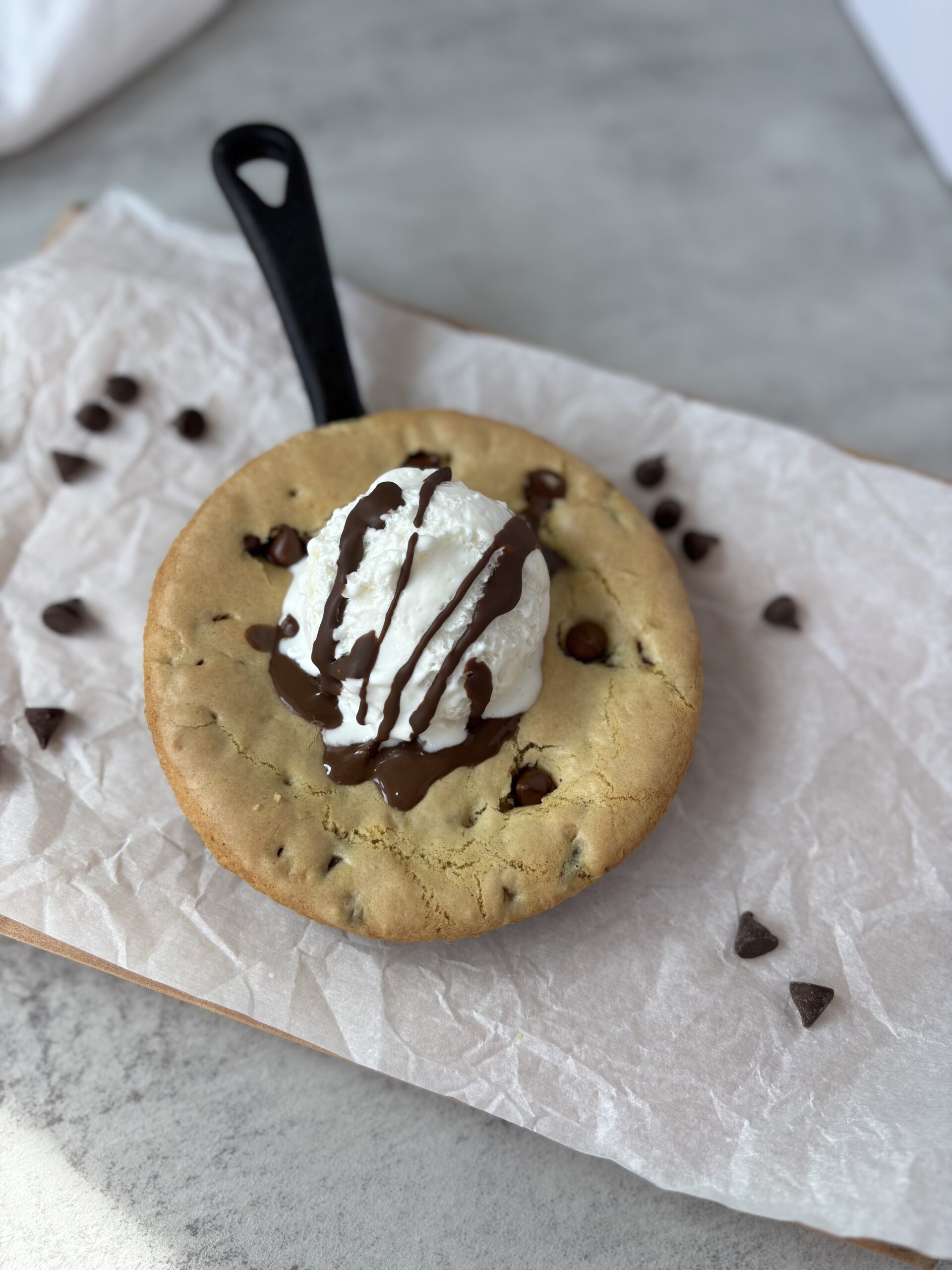 Single-Serve Sourdough Discard Cookie Skillet