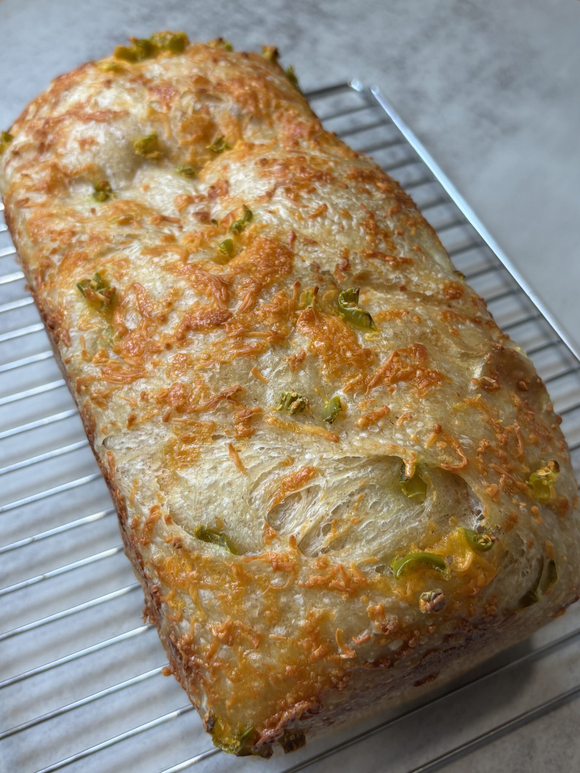 Hot Honey, Cheddar, and Jalapeno Soft Sandwich bread