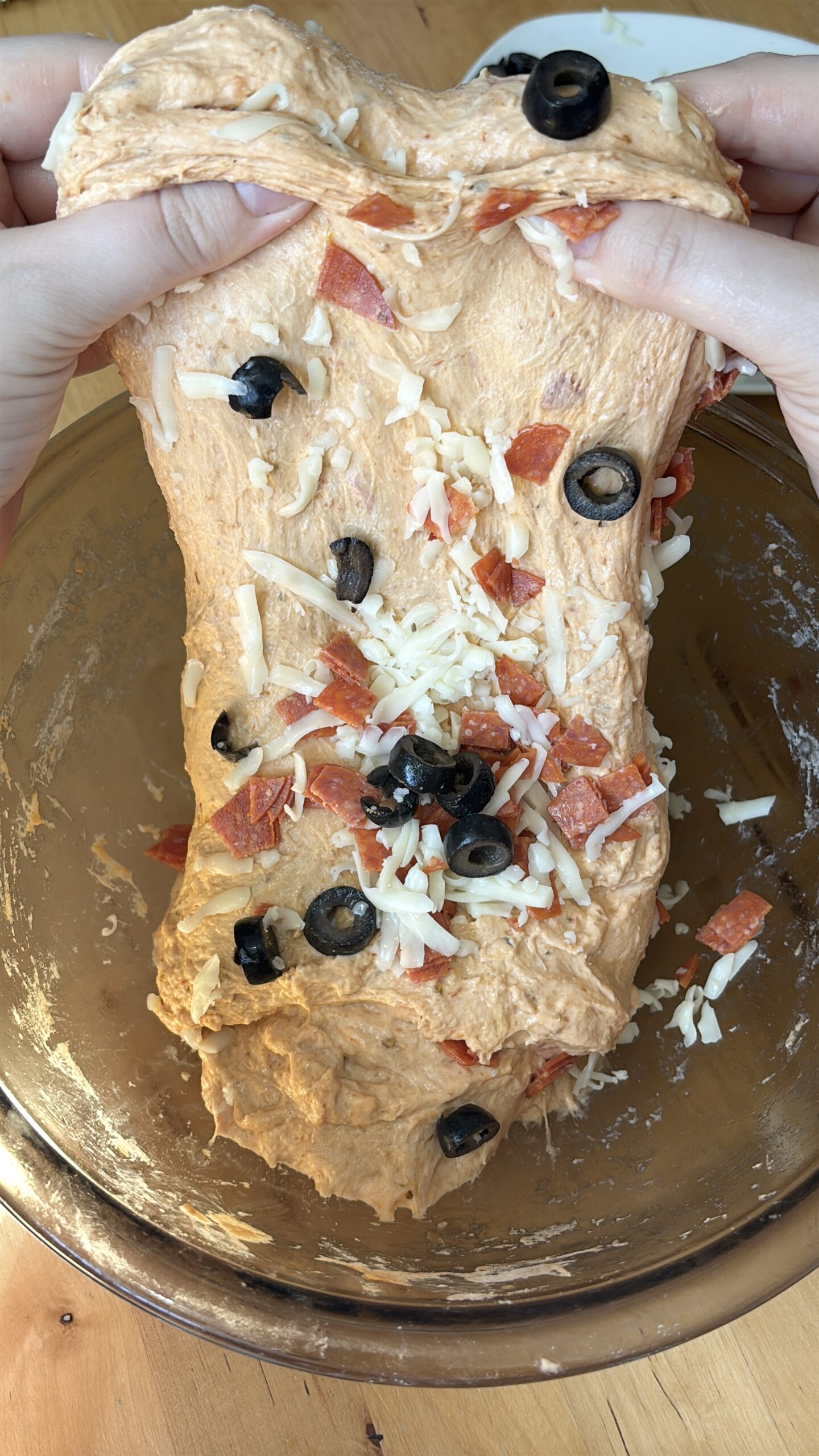 stretch and folding pizza sourdough bread recipe