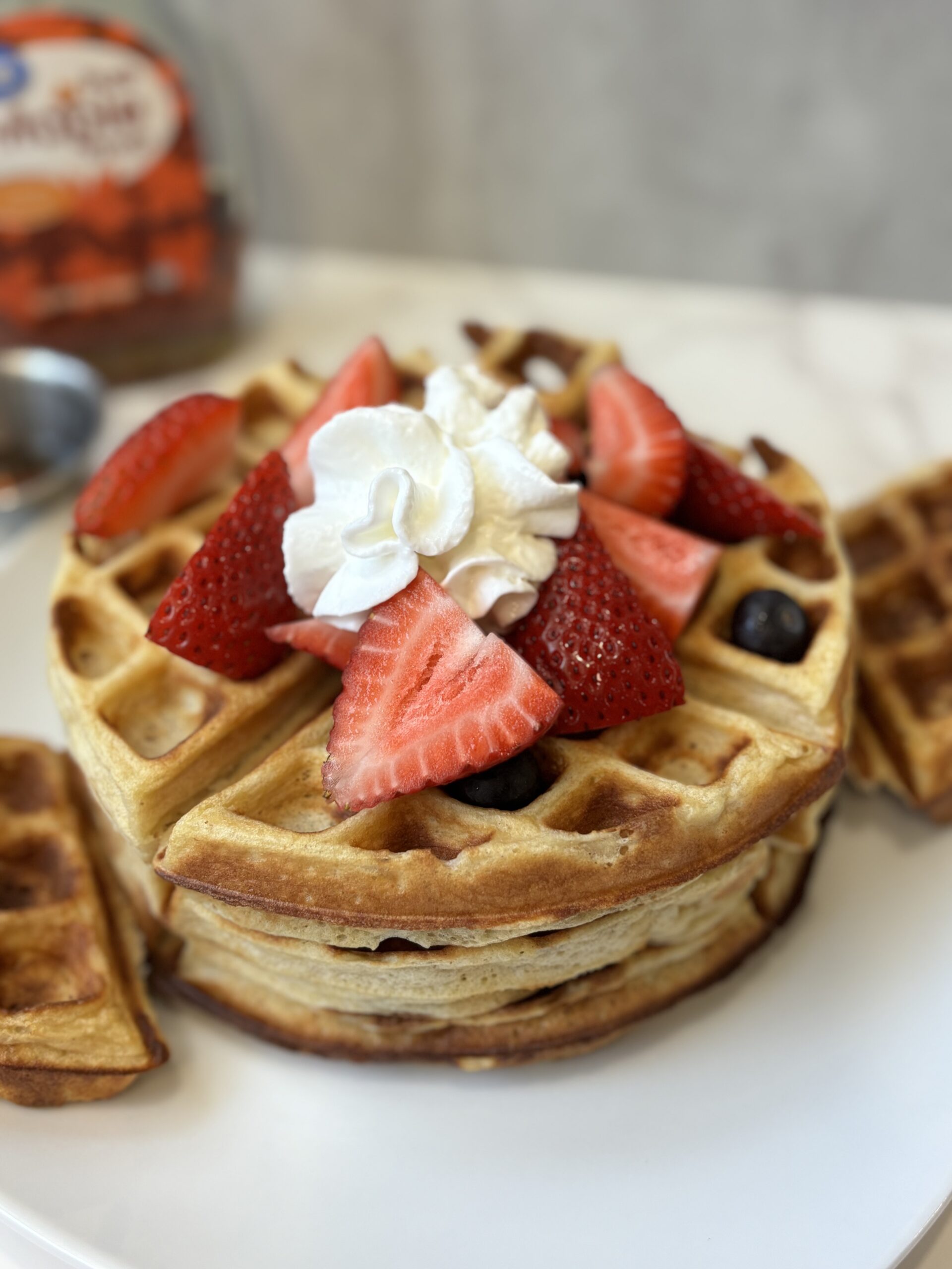 Sourdough Discard Protein Waffles
