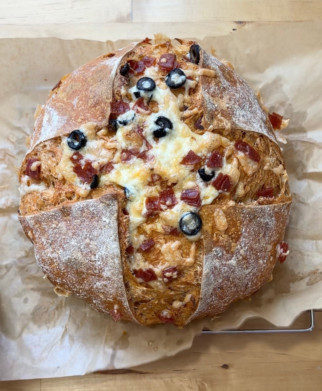 pizza sourdough bread recipe baked