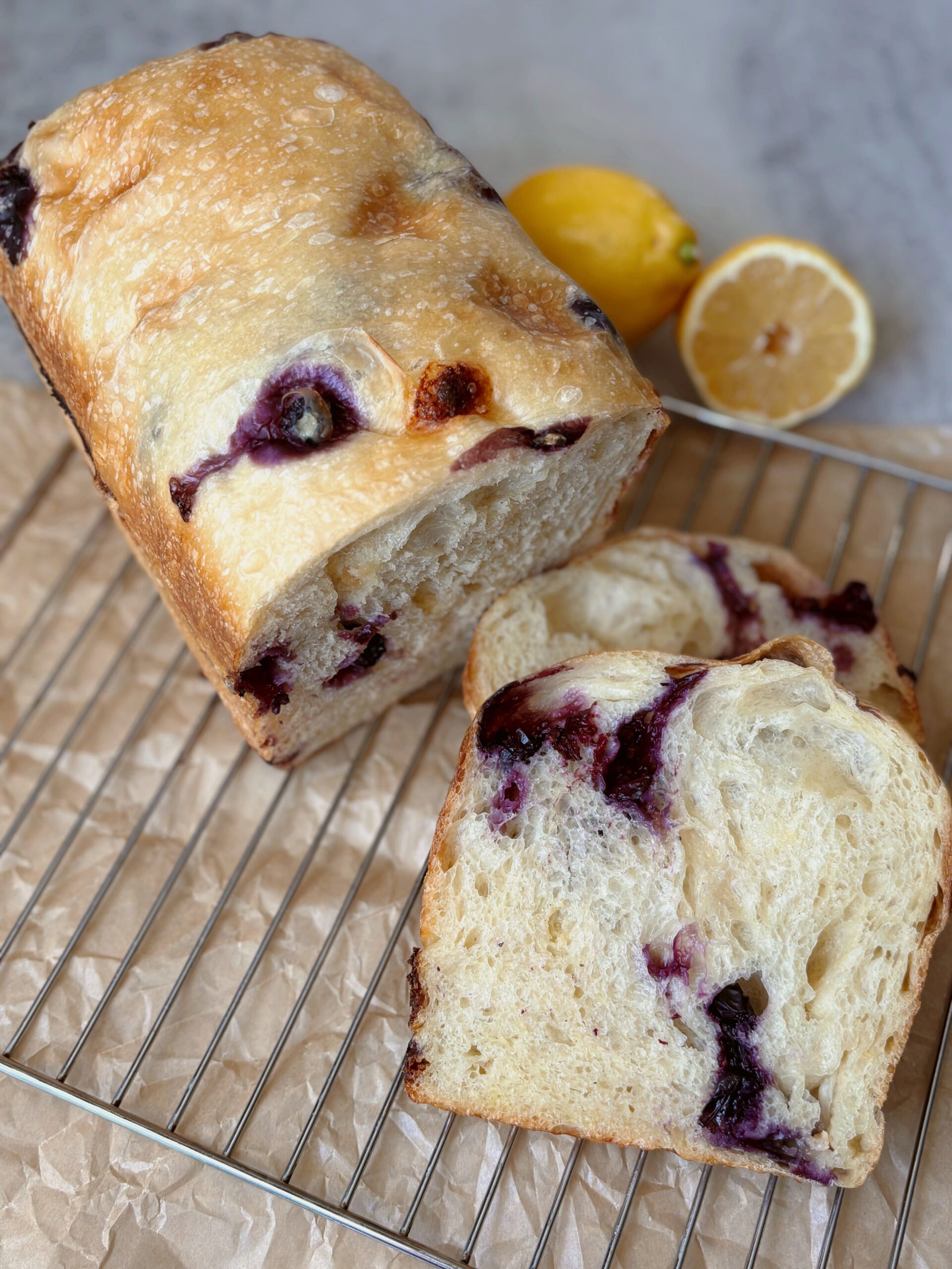 Sourdough Lemon Blueberry Loaf (with Lemon Jell-O Pudding Mix!)