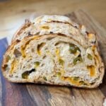 sliced Jalapeno cheddar sourdough bread